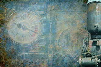 Steampunk Blue Texture Background