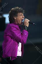 The Rolling Stones ,Mick Jagger during the concert