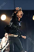 The Rolling Stones , Mick Jagger during the concert