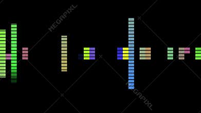 Audio equalizer moving bars