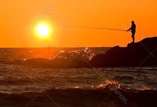Fantastic fishing at sunset