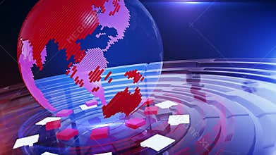 3D World News Background