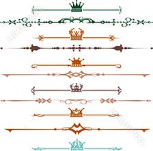 Vintage retro rule line decorative borders