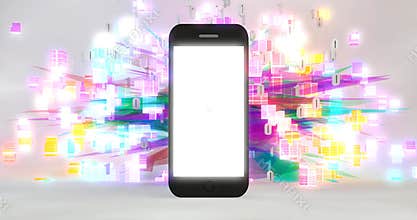 Smartphone App Mockup with Empty Blank Space