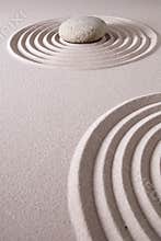 Zen stone relaxation and meditation garden