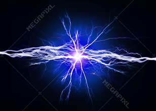 Pure Energy and Electricity Power in Blue Bolts