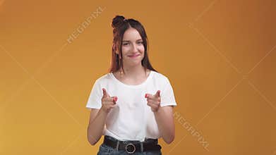 Applause girl good job young woman supporting