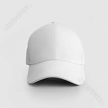 Mockup white baseball cap close up isolated on background, hat for design presentation