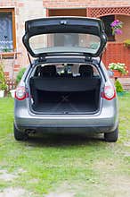 Empty trunk of the car