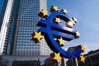 EURO logo in Frankfurt am Main