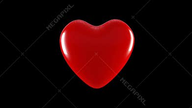Heartbeat 3D animation - Valentine`s Day concept