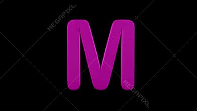 Alphabet flip display letters from A to Z