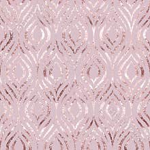 Vector seamless pattern. Rose gold feather peacock. Roses golden foil. Pink background geometric line pastel color. Delicate marbl