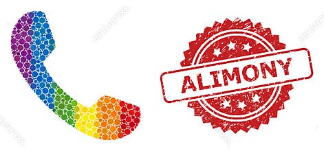 Rubber Alimony Seal and Rainbow Phone Collage