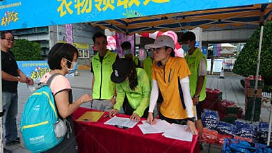 Shenzhen, China: Scene of national Fitness Competition Registration