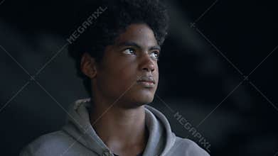 Lonely teenager looking desperate, problem hopelessness, puberty disappointment