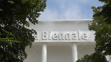 58 Biennale, Venice, Italy, 2019, August 7: installations and pavilions of different countries of the exhibition