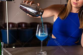Artistry in a Glass: The Making of a Blue Lagoon Cocktail