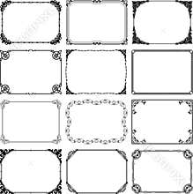 Floral decor vintage frames