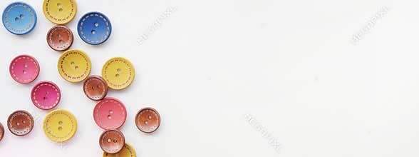 Beautiful colored wooden buttons