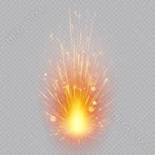 Fireworks effect. Flying sparks. Magic motion. EPS 10