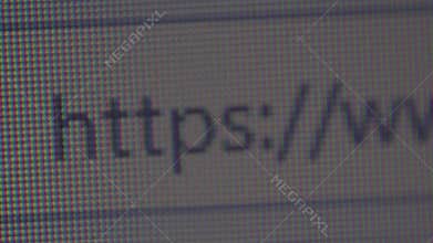 Extreme closeup of a website with SSL certificate
