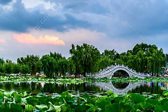 Landscape of Nanhu Park, Changchun, China