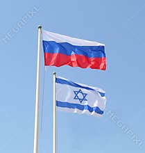 Flags Of Russia And Israel