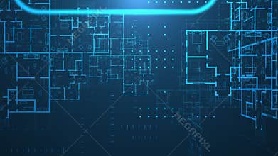 Architecture blueprint. Seamlessly loopable.