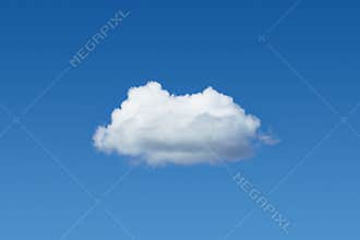 One cloud among blue sky