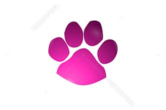 Dog paw icon isolated on white background. Illustration design