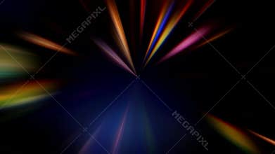 Beams flow hypersonic speed yellow glowing lines