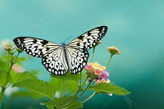 Butterflies on flowers