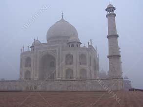 Taj Mahal, India caught in morning mist