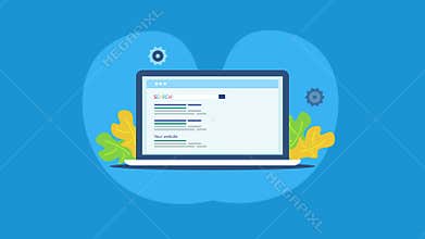 Search engine optimization, website ranking, achieve business goal, seo concept, animation, video clip.