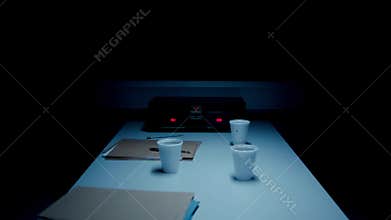 Police Custody Interview Room - Track Along Table