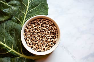 Blackeye Peas and Collard Greens