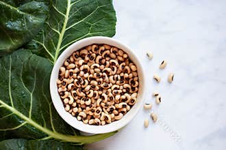 Blackeye Peas and Collard Greens