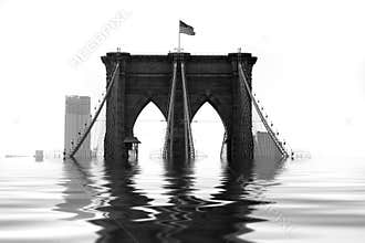 Brooklyn Bridge Flooded