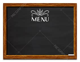 Menu on blackboard