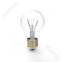 3D Light Bulb  1 with Filament