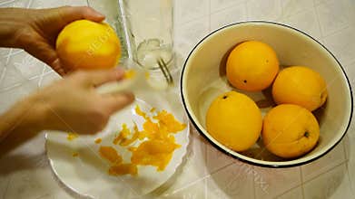 Remove zest of orange.