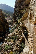 El Caminito del Rey in the El Chorro gorge near Malaga, Spain