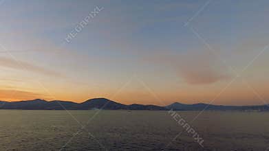 Sunset in Saint Tropez Bay