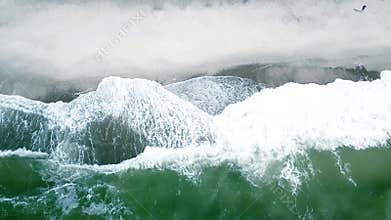 Aerial view of the Sondervig Beach in Denmark - Europe