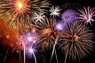 Fireworks bursting