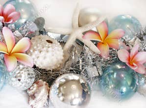 Beach Christmas setting