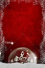 Christmas musical background.Copy space, vertical