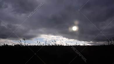 Sky Sun Grey Clouds Moody landscape