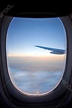 View from airplane window